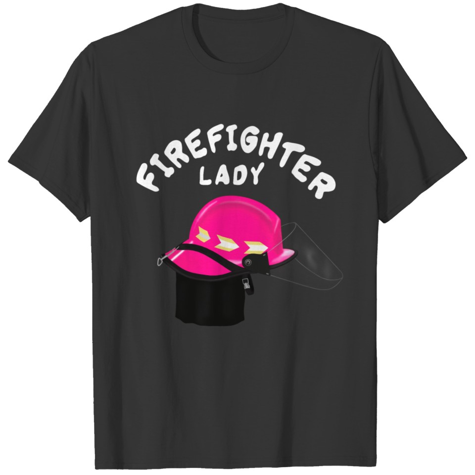 Female Firefighter - Lady Pink T-shirt
