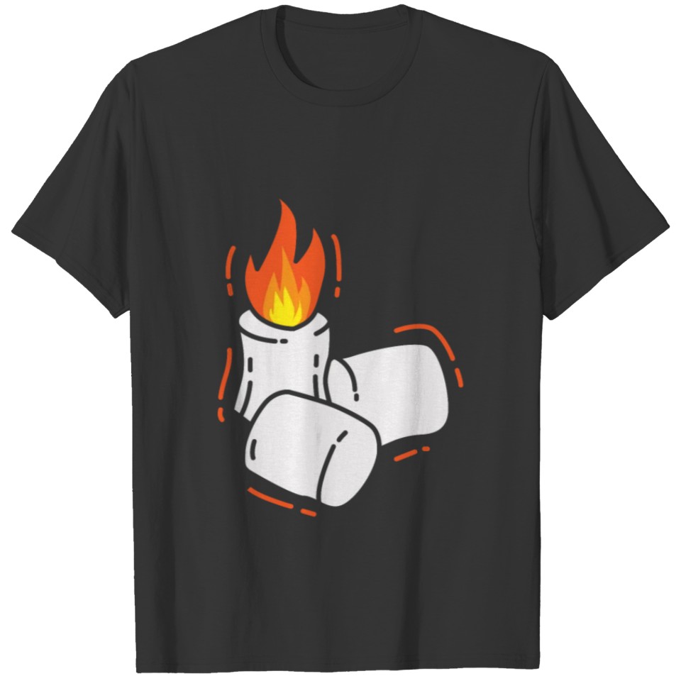Cool Funny Hot S'mores Love: Burning Marshmallows T-shirt