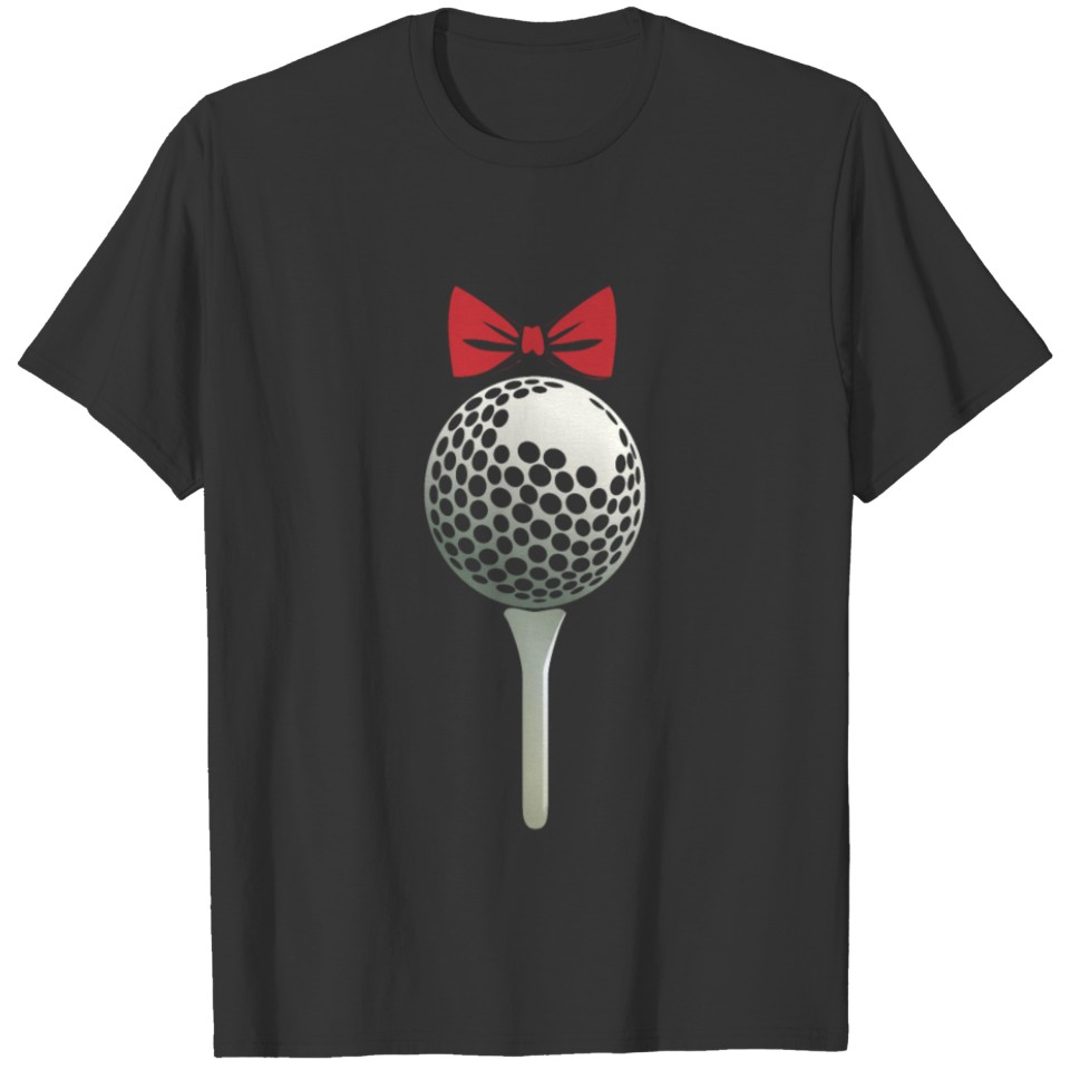 Golf girls gift | golfing ball tee ribbon woman T-shirt