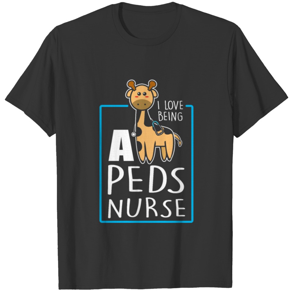 Pediatric Nurse Giraffe Animal nursing Awareness T-shirt