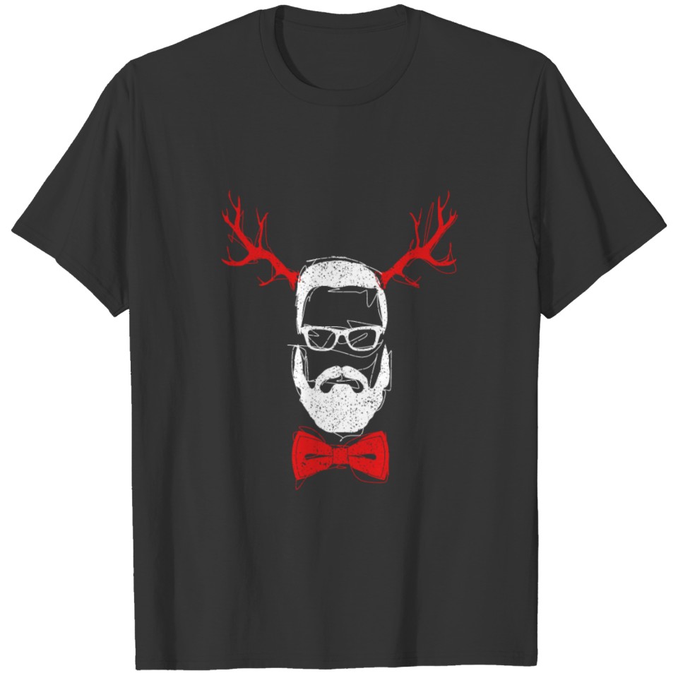 Bachelor Party Reindeer Red Bow Tie Gift Present T-shirt