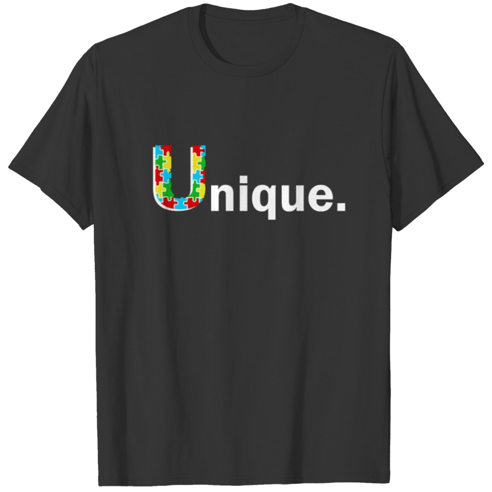 Autism Unique Puzzle color awareness support T-shirt