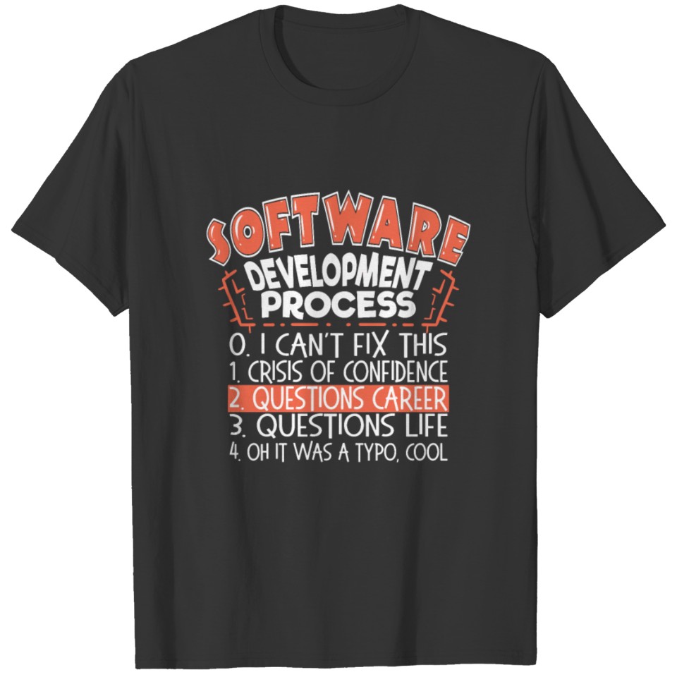 Funny Software Developer Programmer Sayings Shirt T-shirt
