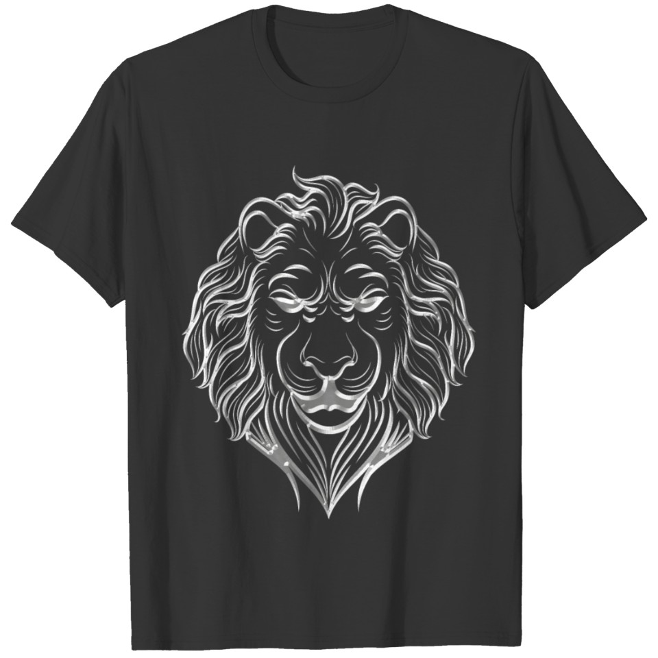 White lion design T Shirts
