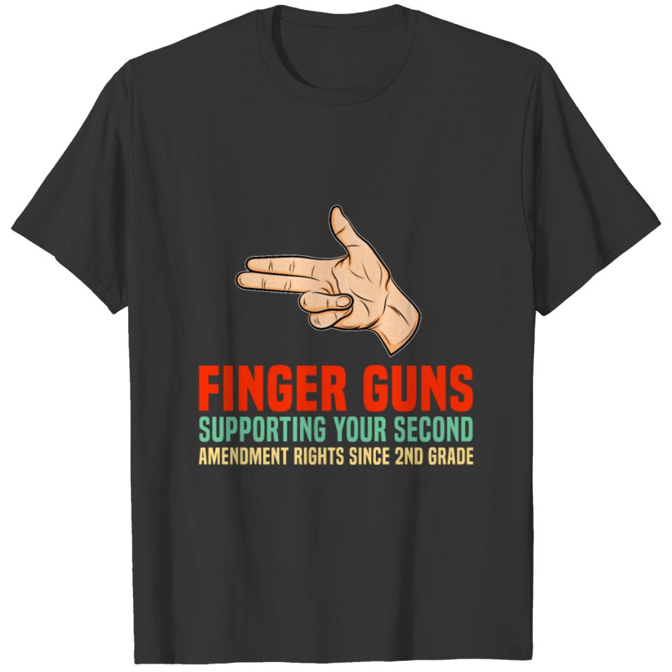 Finger gun Pistol Pew Pew Gun Rights Gift Idea T Shirts