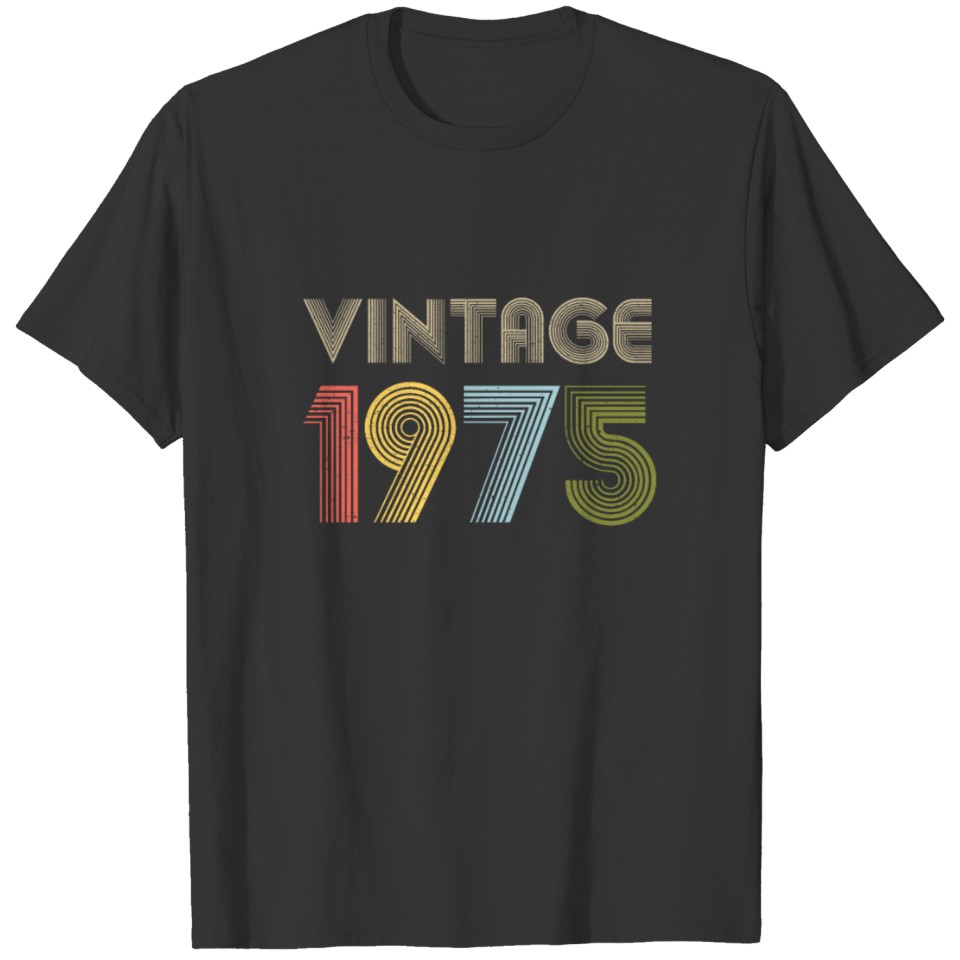 47th Birthday Vintage Shirt Born In 1975 Gift Tee T-shirt