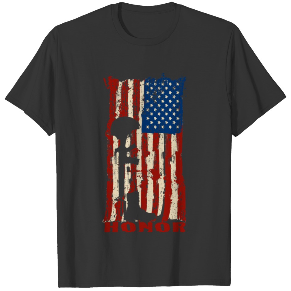 American Flag Fallen 3 T-shirt