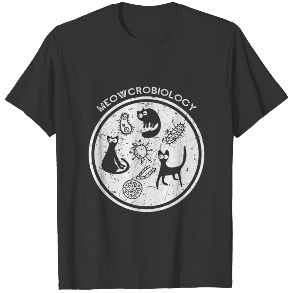 Microbiologist Meowcrobiology Cat Lover Gifts, Fun T-shirt