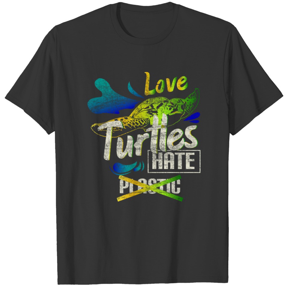 Turtle plastic environment T Shirts