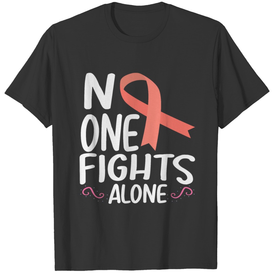 Uterine Endometrial Cancer Awareness Support Peach T-shirt