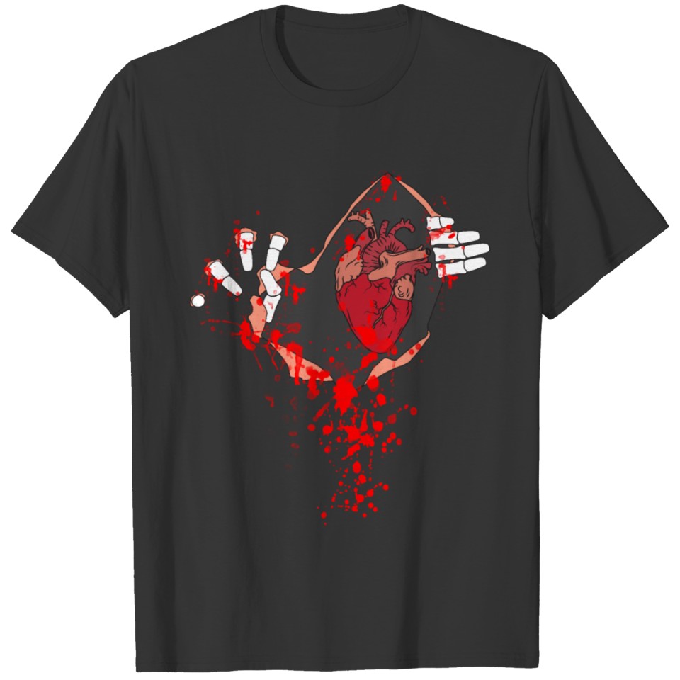 Halloween bleeding Heart T Shirts