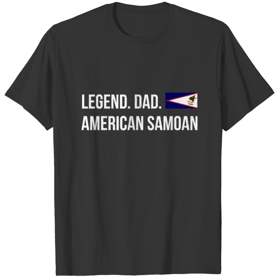 Legend Dad American Samoan Flag Gift Print T-shirt