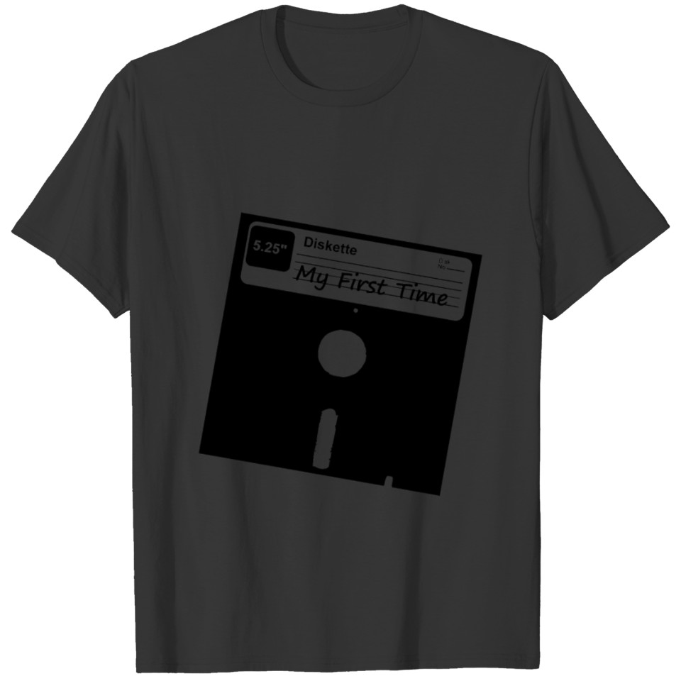 My First Time Retro 80s Floppy Disk T-shirt