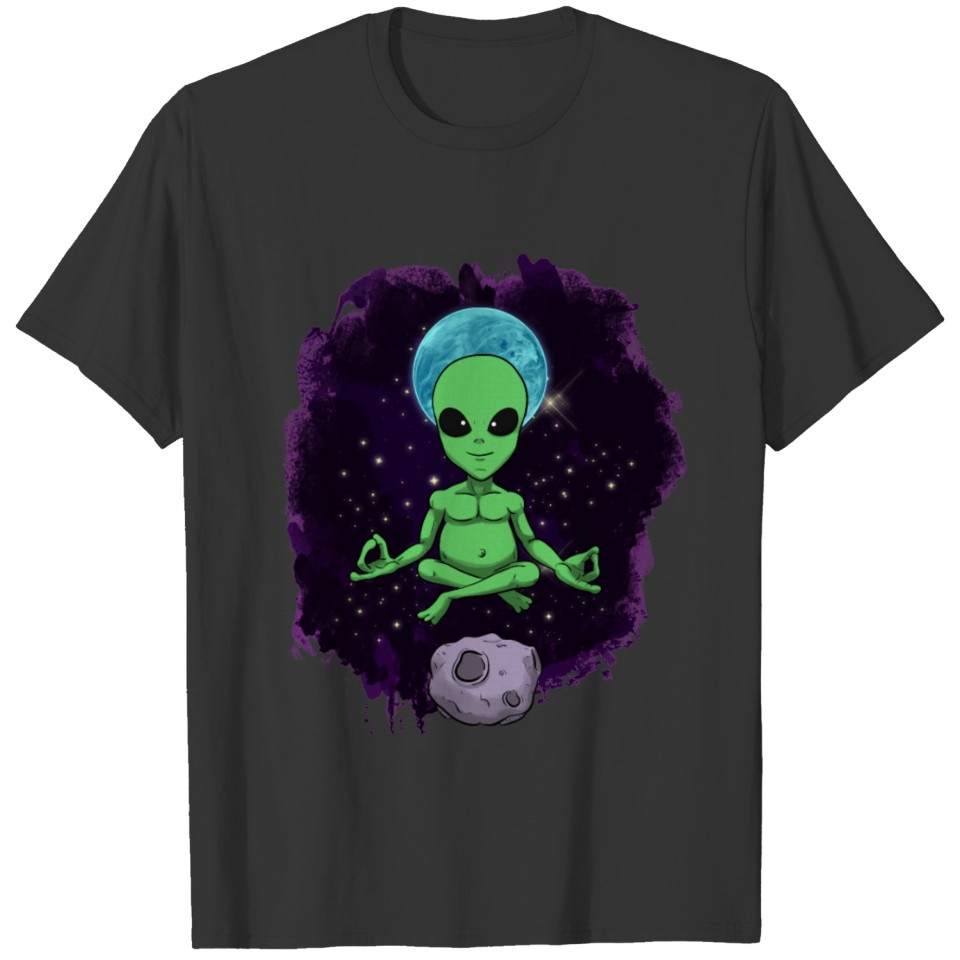 moon landing alien space planet moon T-shirt