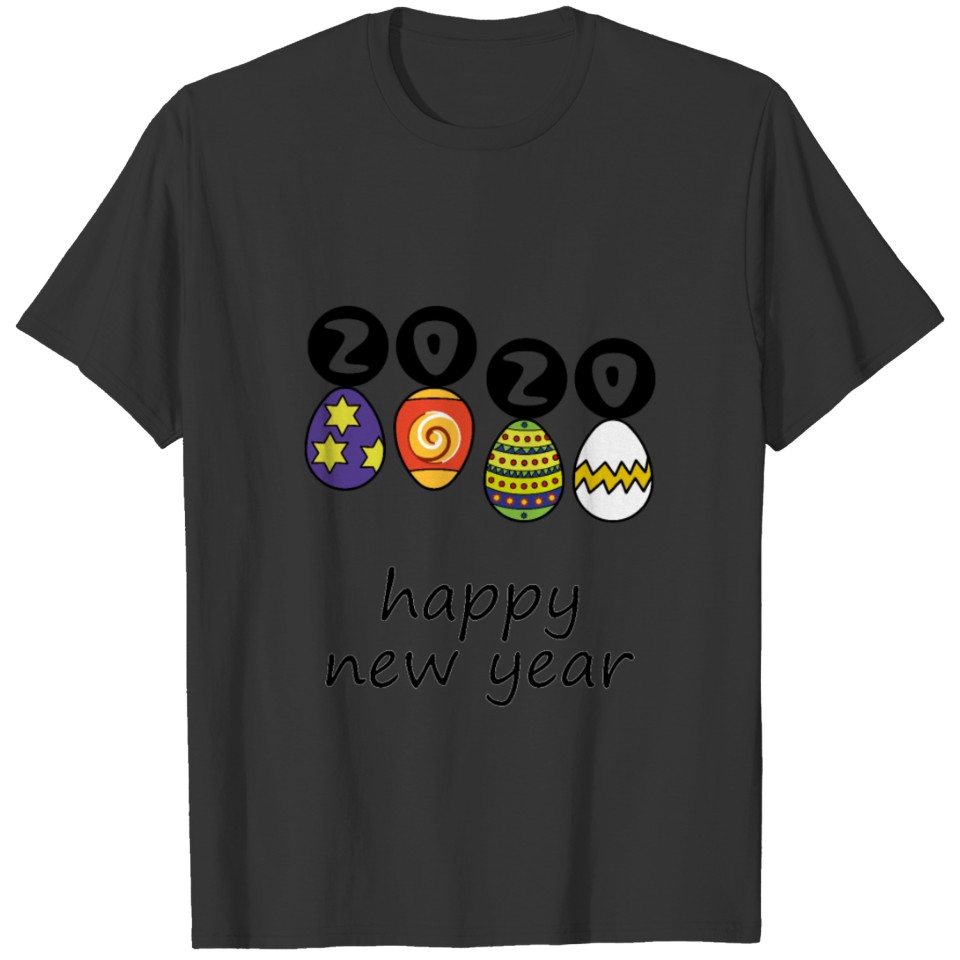 2020 happy new year T-shirt