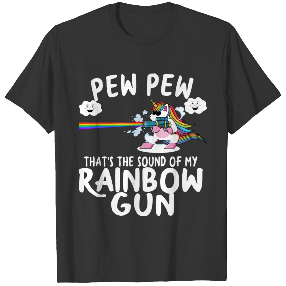Unicorn Rainbow Gun unicorns T-shirt