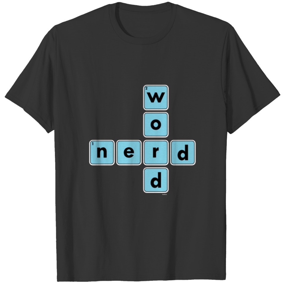 Nerd Word Crossword Puzzle Geek Numbered Squares T-shirt
