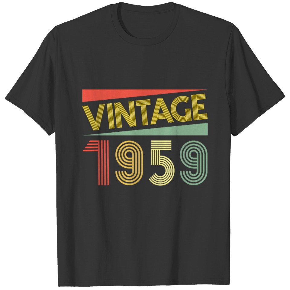 60th Birthday Gift Vintage 1959 T Shirts Men Women