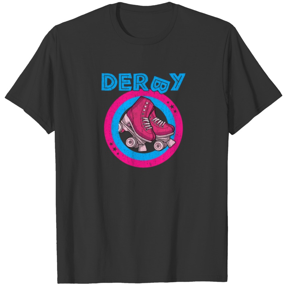 Roller Derby Girl 80s Skate Disco - Hot Pink & T Shirts
