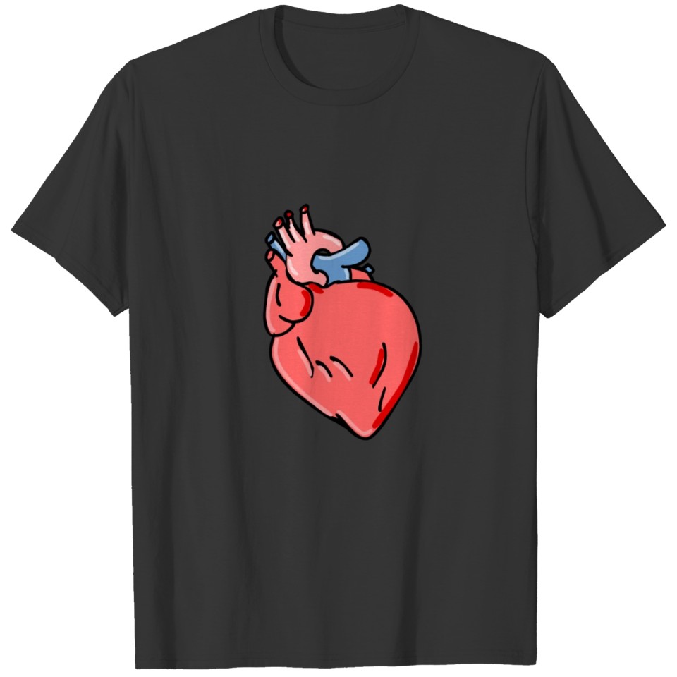 Human Heart Cartoon T-shirt