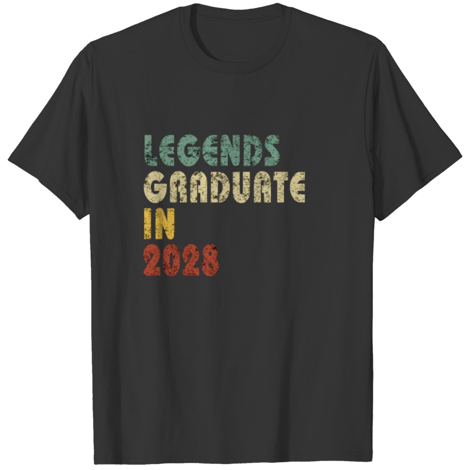 Vintage Legends Graduate In 2028 Class Of Quote T-shirt