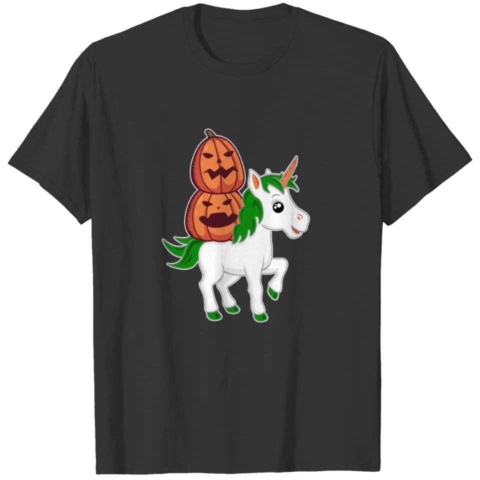 Unicorn Halloween Pumkins T-shirt