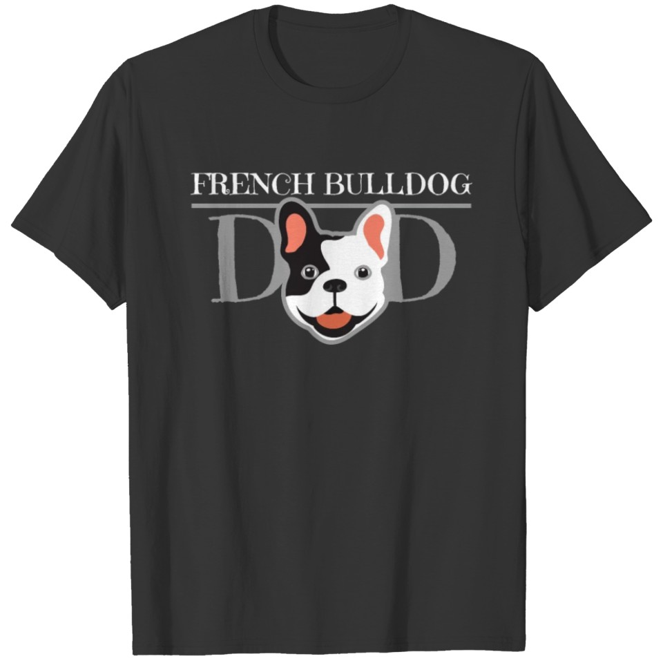 Mens French Bulldog Dad Boys Gift Dog Frenchie T Shirts