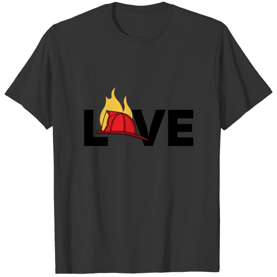 Firefighter Love Boyfriend Girlfriend Fireman T-shirt