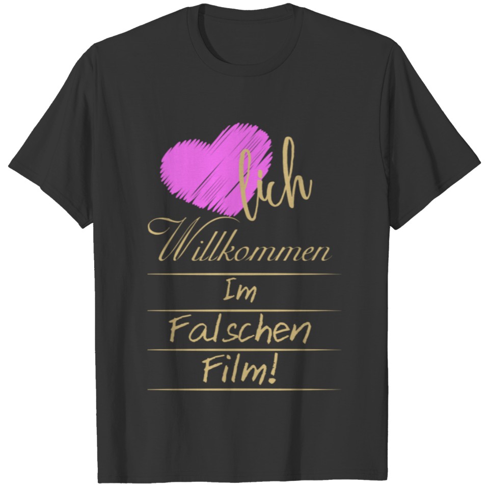 Welcome wrong movie, gold T Shirts