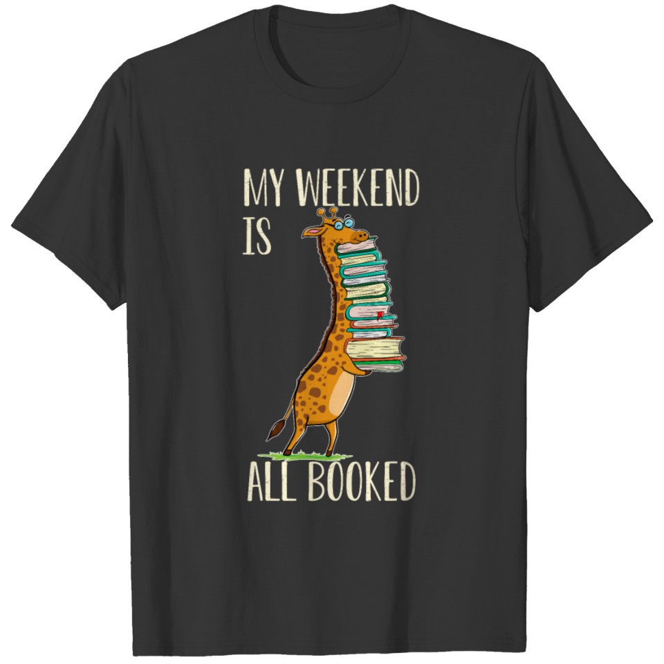 Funny And Cute Book Keeping Giraffe T Shirts
