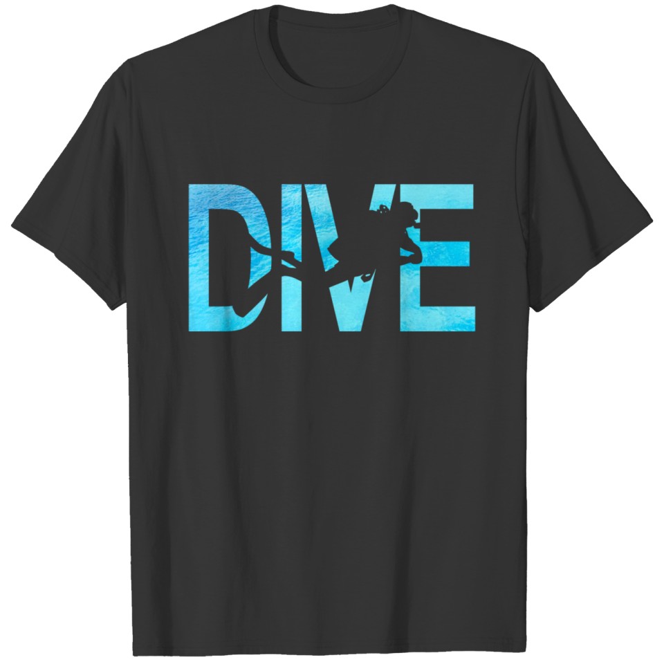 Dive Blue Design with a Diver T-shirt