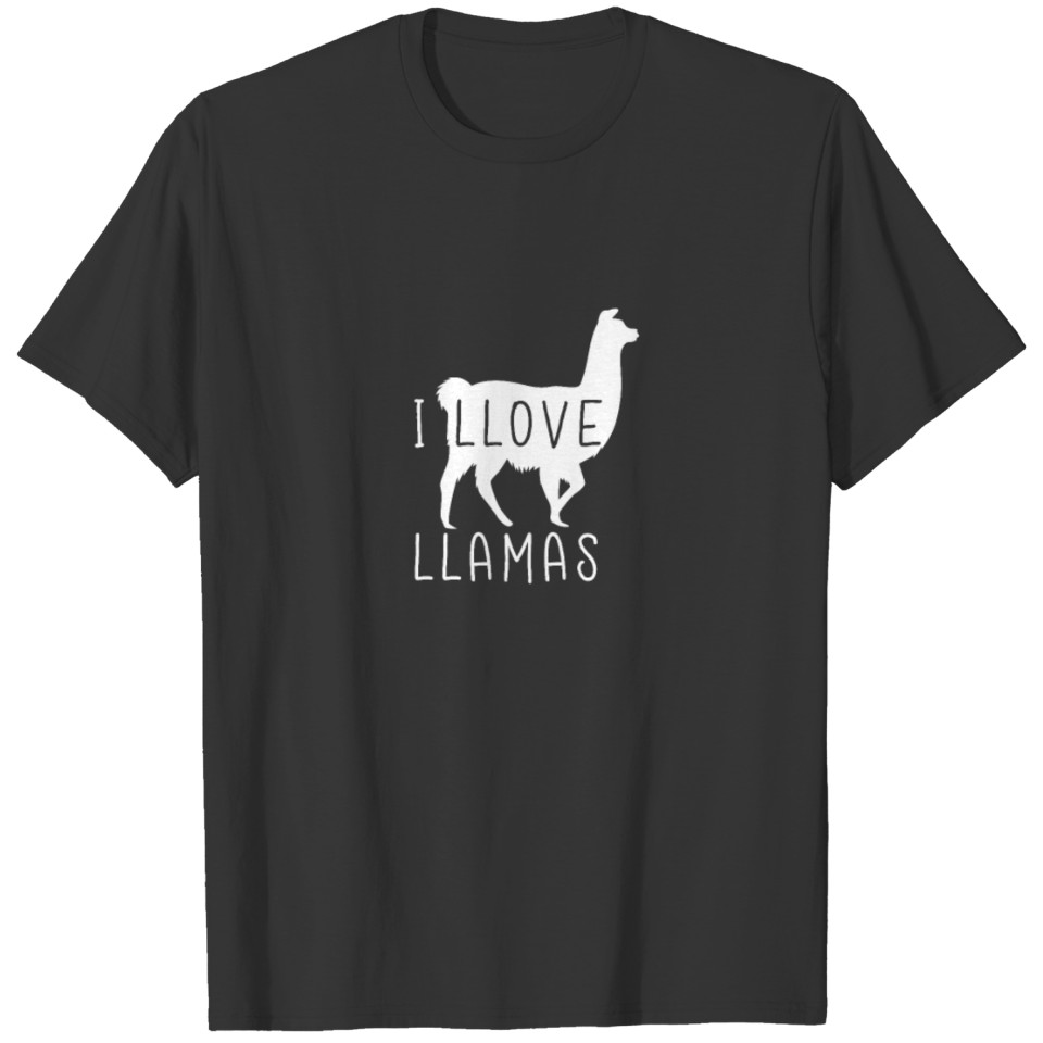 I LLOVE LLAMAS - Funny No Drama Llama Love design T-shirt
