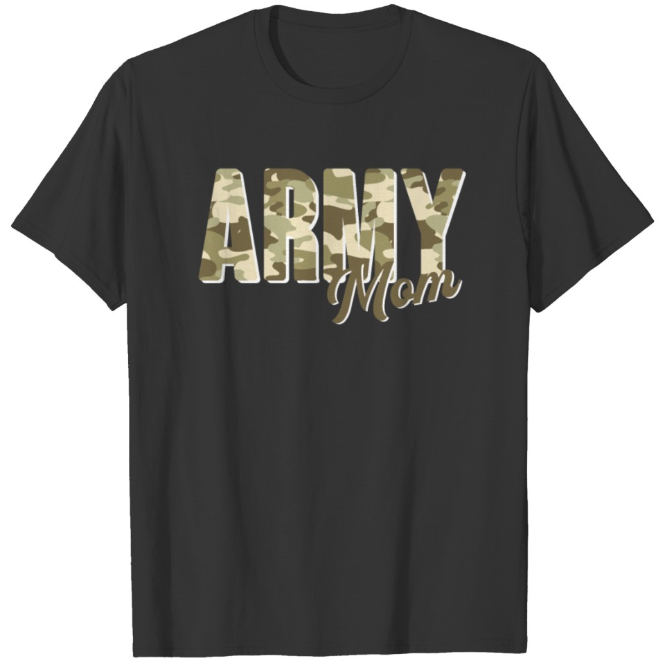 Army Mother Camouflage Pattern T-shirt