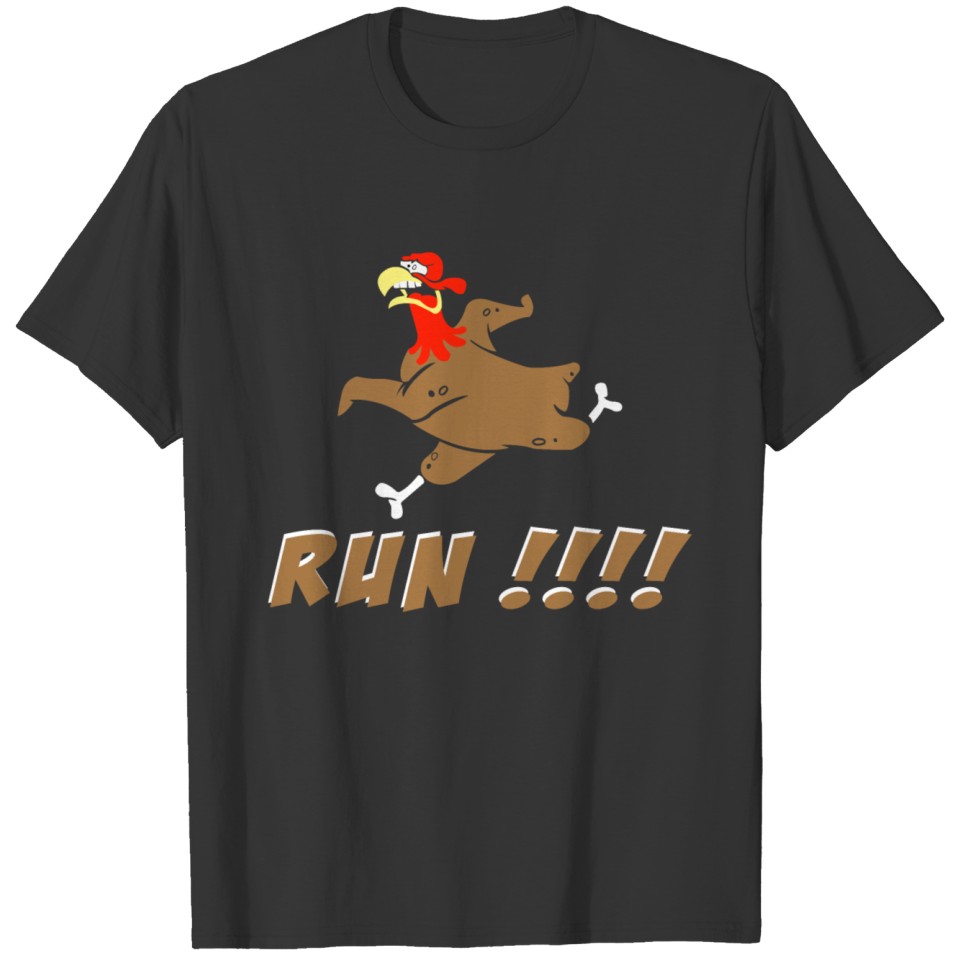 Funny Turkey Thanksgiving Family T Shirts Trot Run!