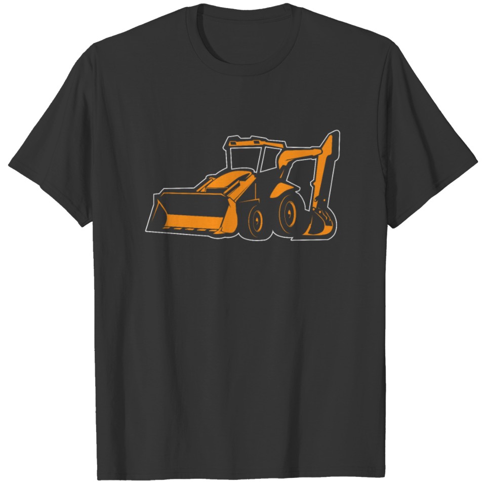 Excavator kids boy birthday with shovel T-shirt