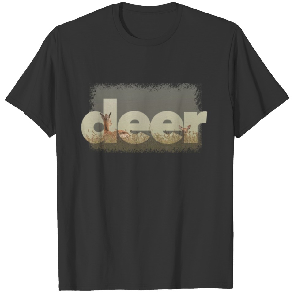 cute deer outfit stylish big letters gift T-shirt
