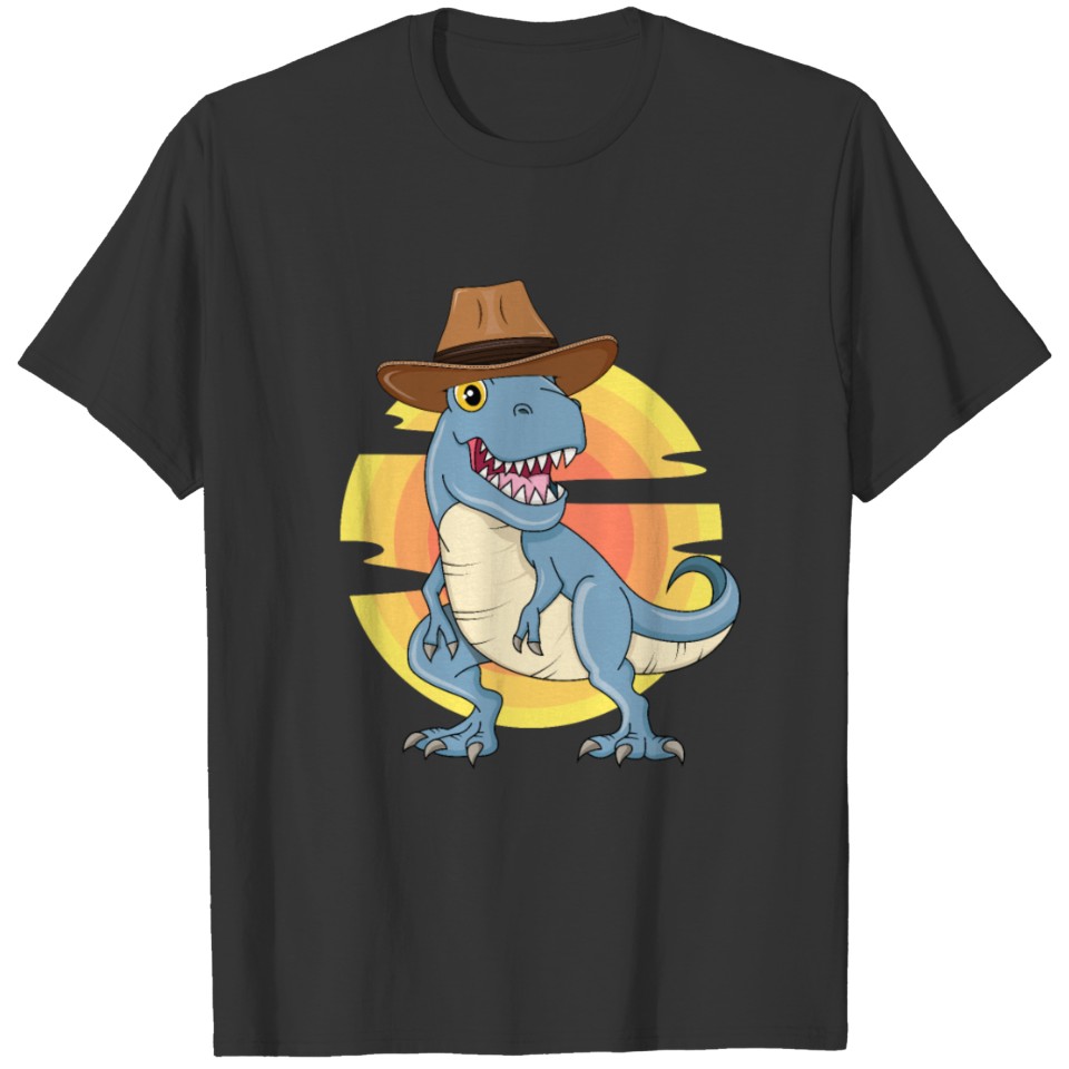 Western TRex Dinosaur Texas Country Sheriff Rodeo T-shirt