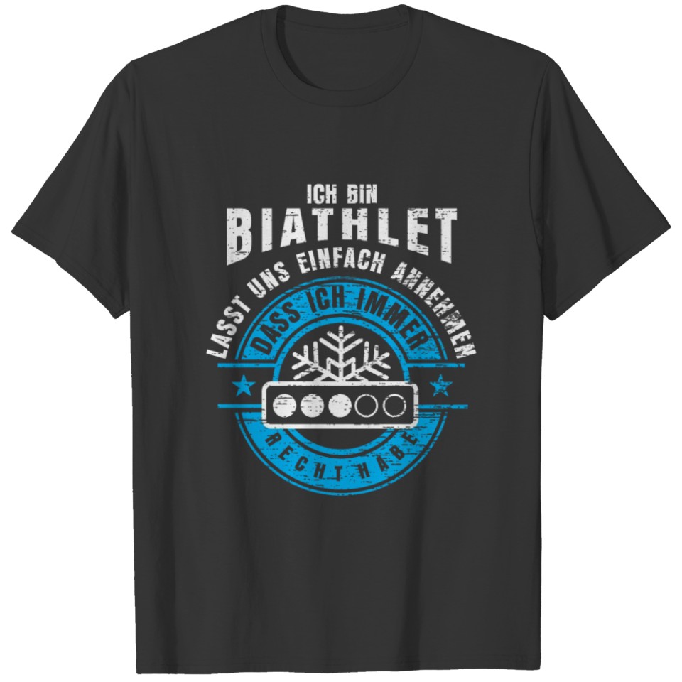 Biathlon Athlete Winter Gift T-shirt