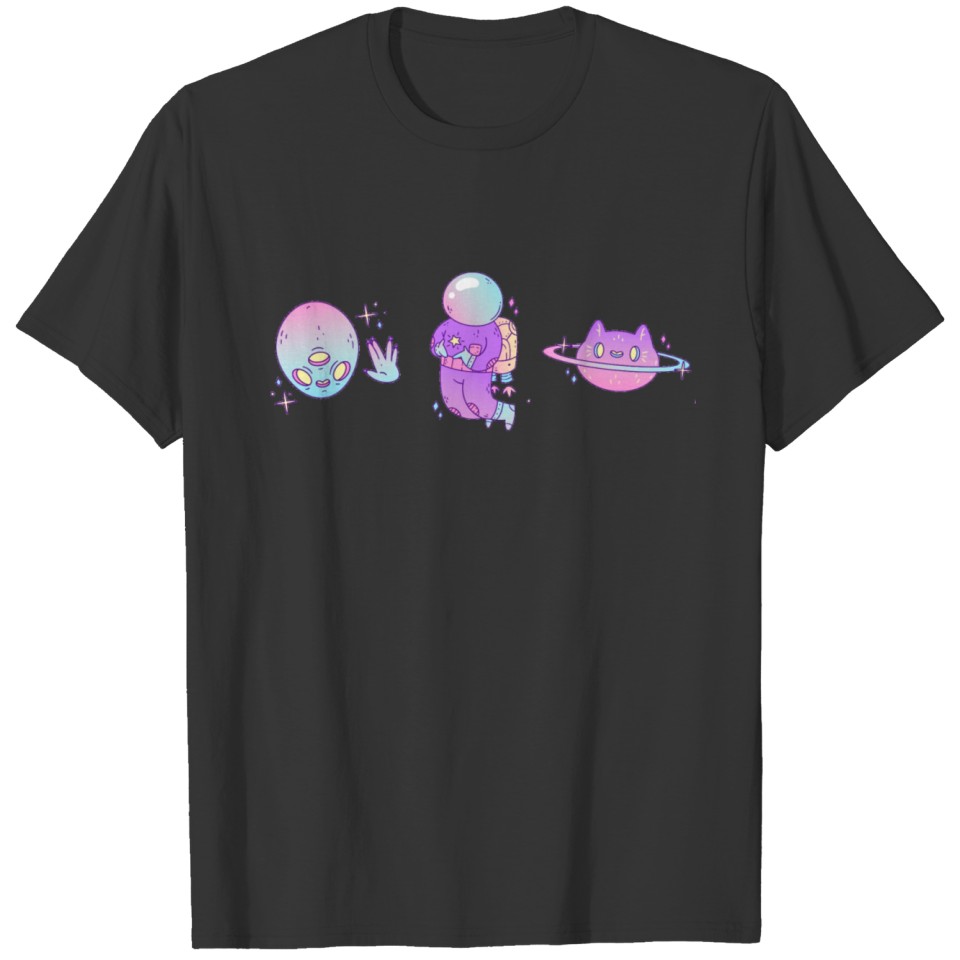 Cute Aliens, Cartoon Space T-shirt