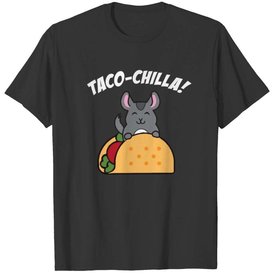 Chinchilla in a taco T-shirt