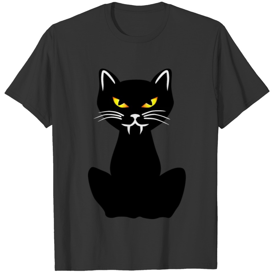 Evil vampire cat, halloween T-shirt