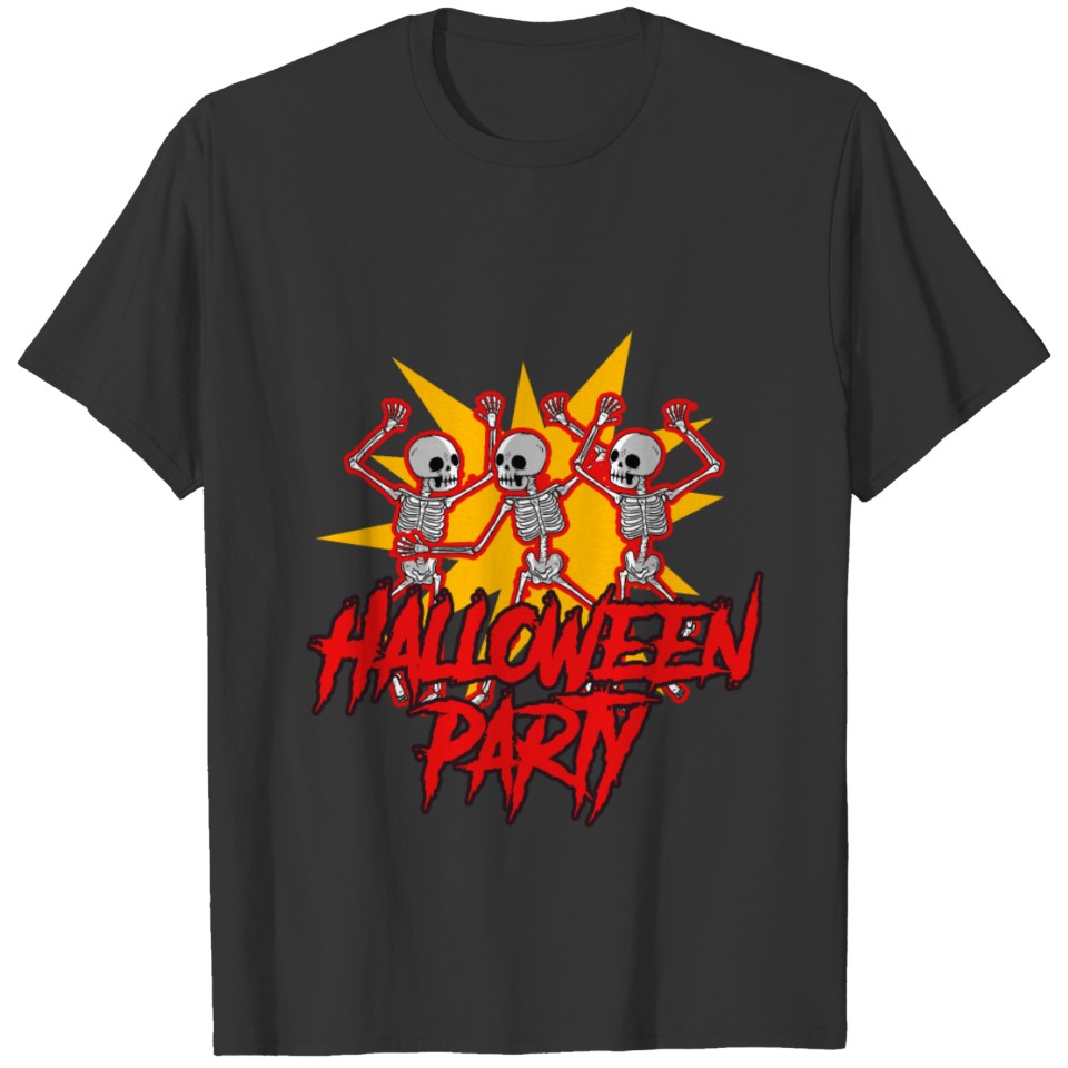 Halloween Party Dancing Skeletons Costume T-shirt