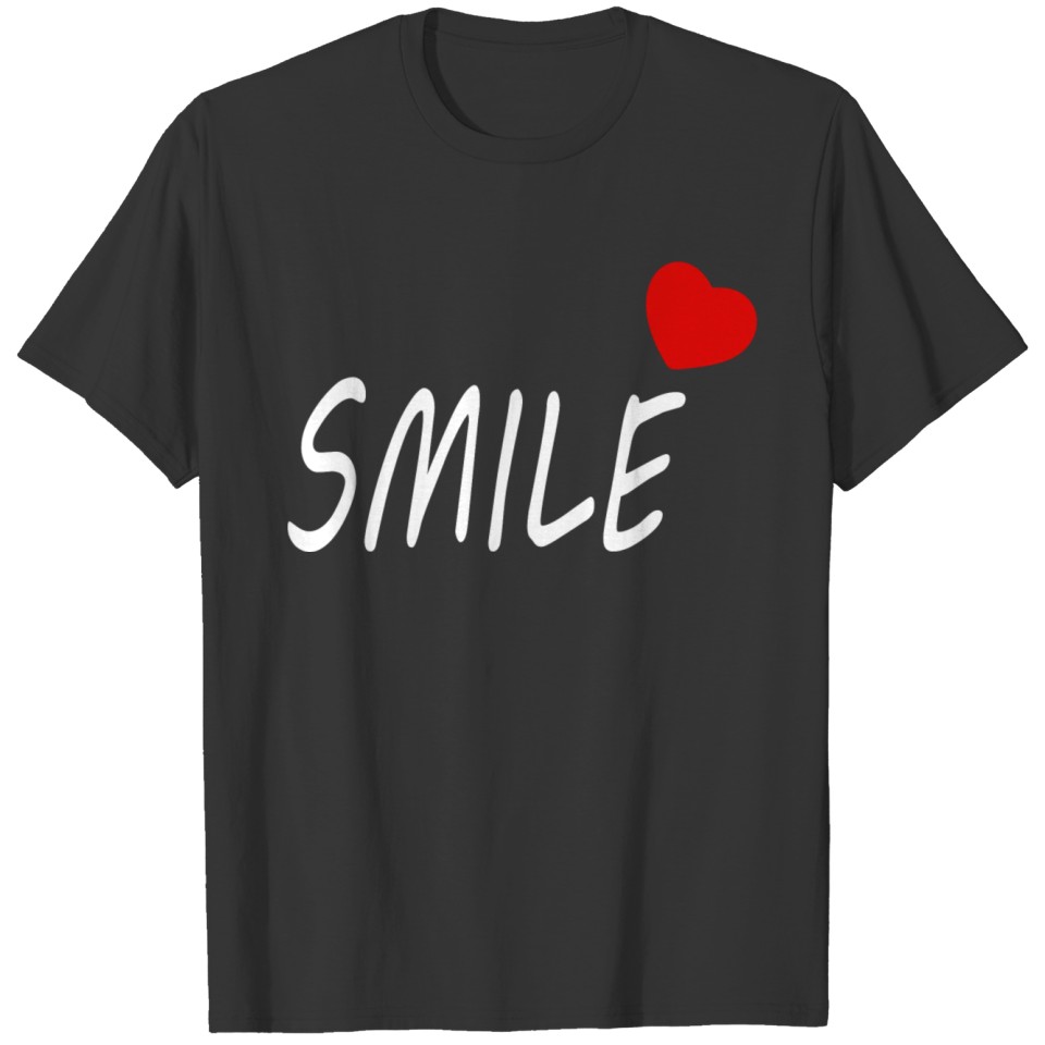smiley with heart white T-shirt