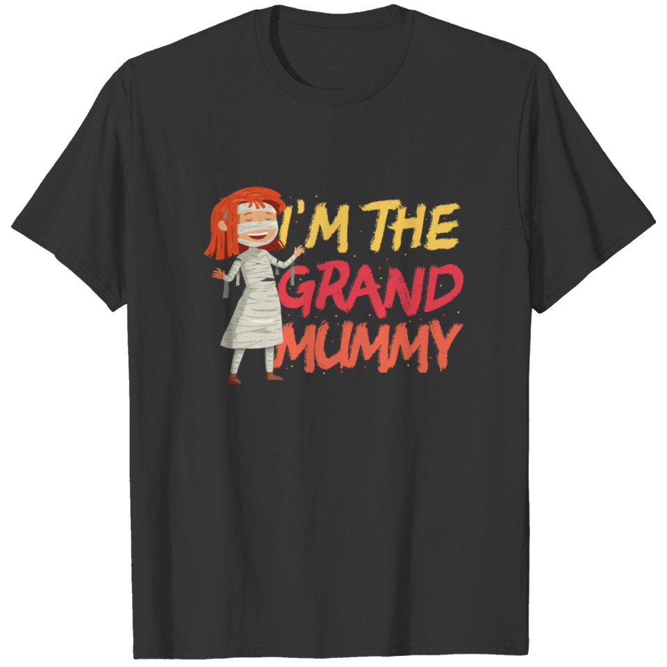 I Am The Grandmummy Funny Halloween Grandma Mummy T-shirt