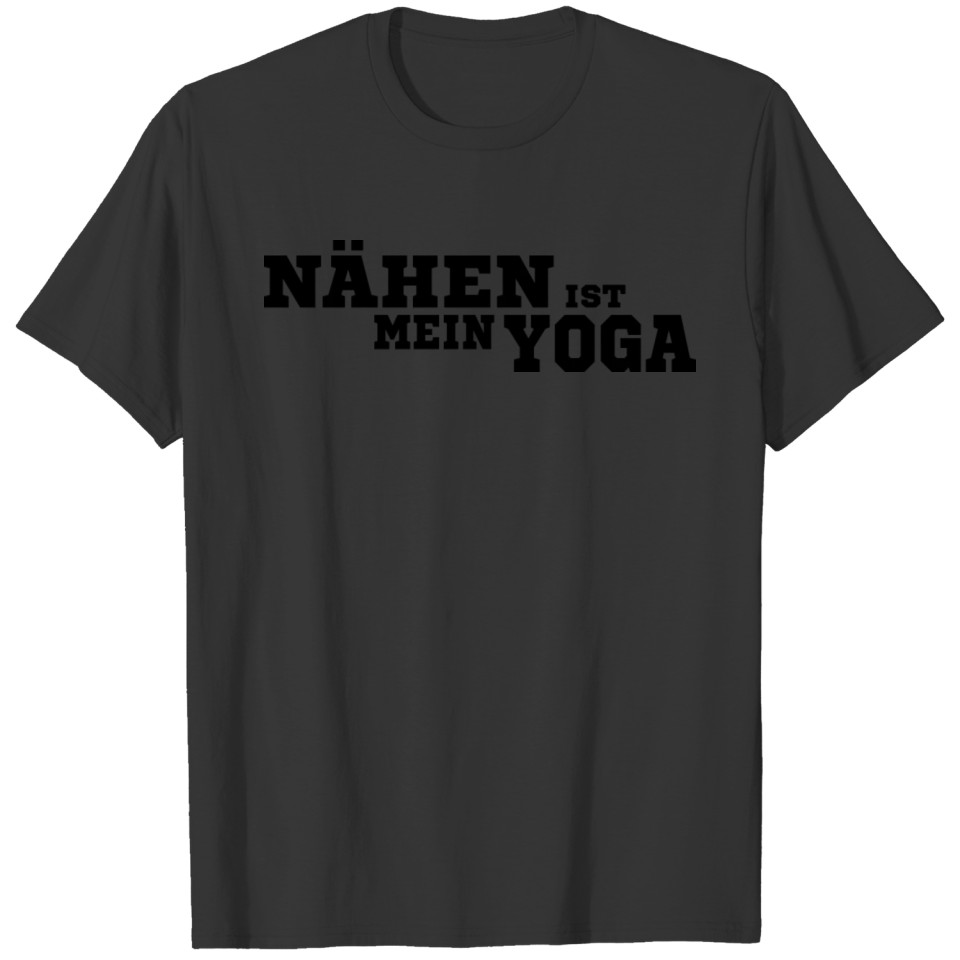 Sew is my yoga black T Shirts