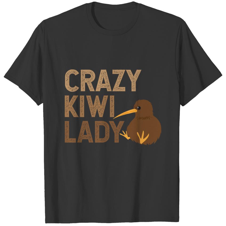 New Zealand Crazy Kiwi Lady Funny Gift Idea T-shirt