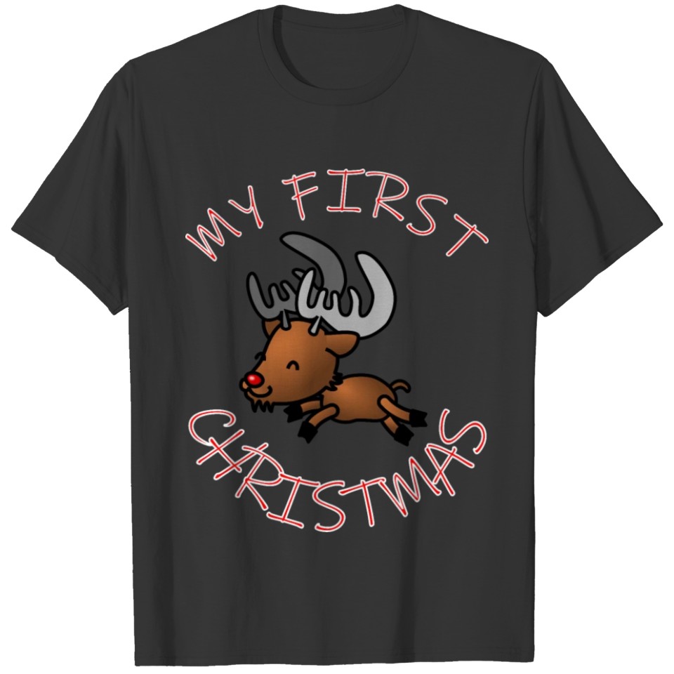 My first Christmas baby reindeer gift T-shirt