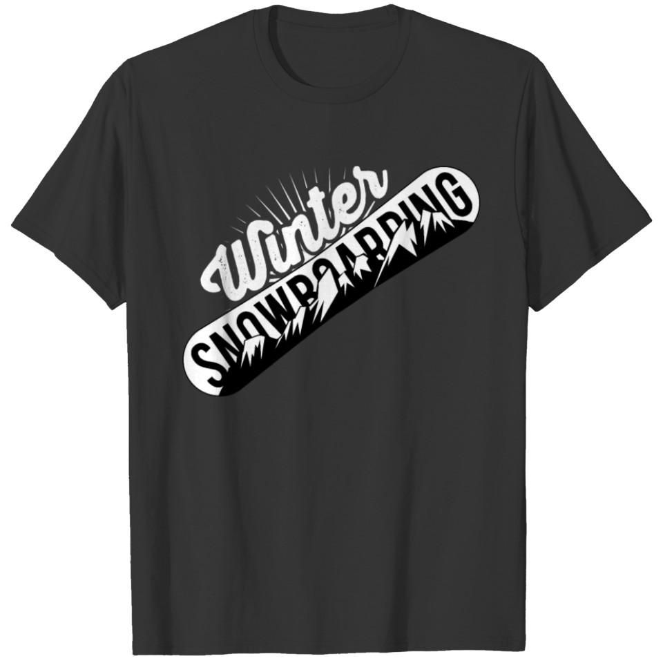 Winter Snowboarding wh T-shirt