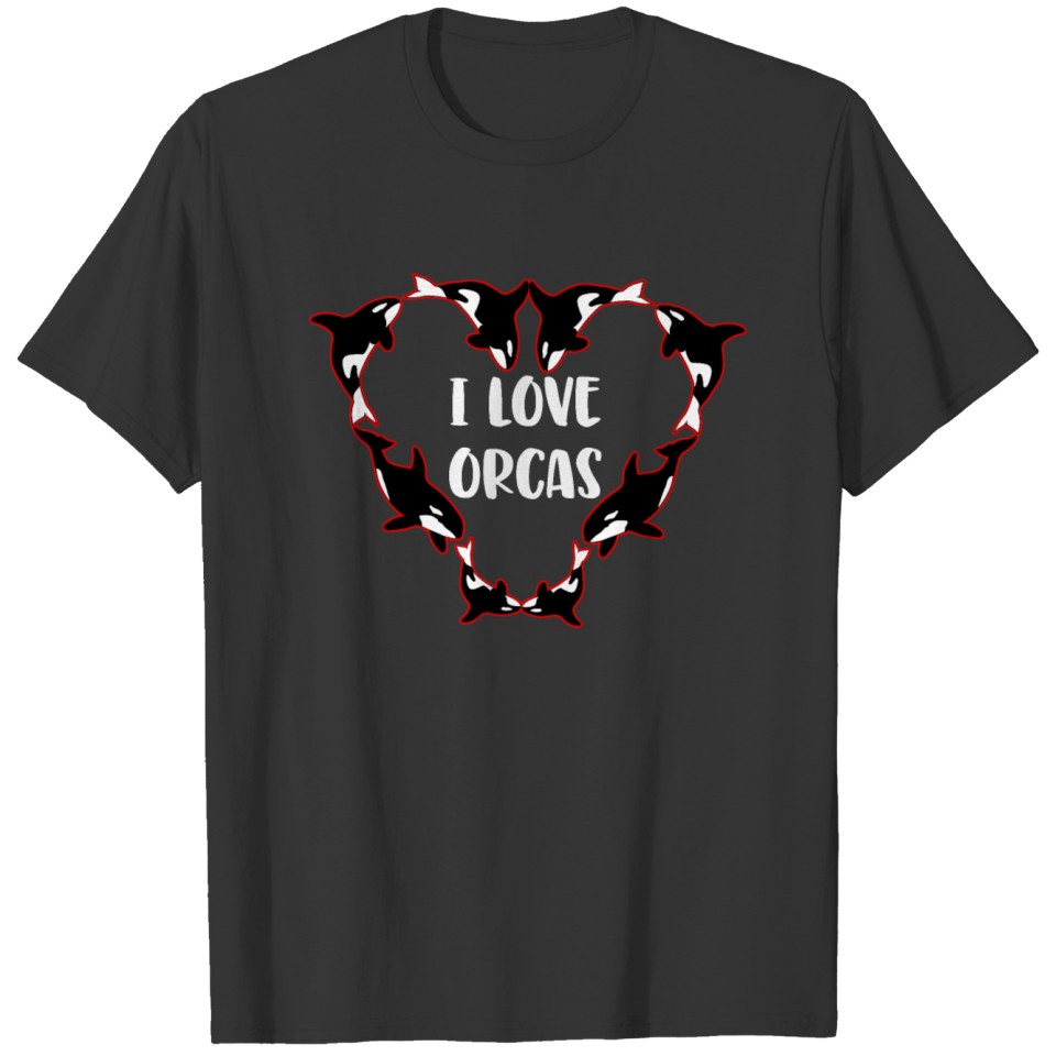 I Love Orcas Killer Whale Sea Panda Ocean Friends T-shirt