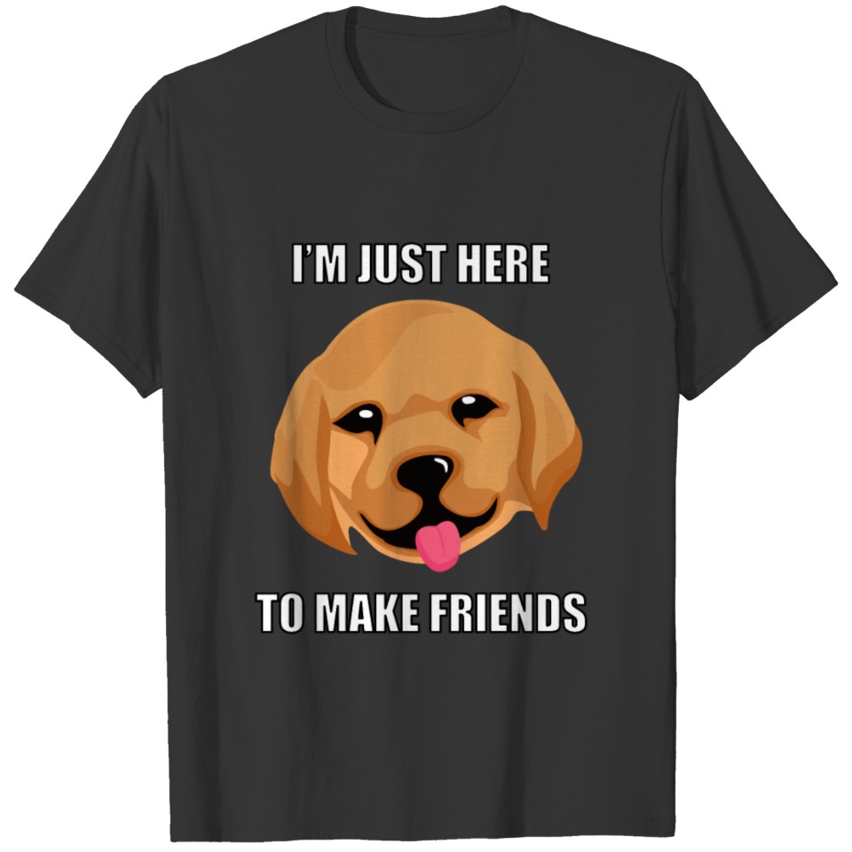 Friendly Dog Graphic Cute Dogs Make Friends T Shirts